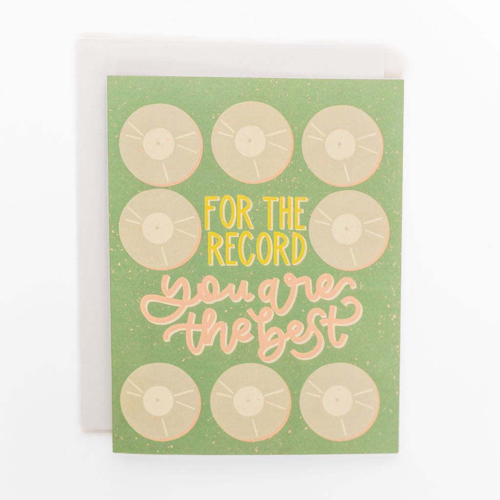 Vintage Record card you are the best greeting card hand designed in fraser valley