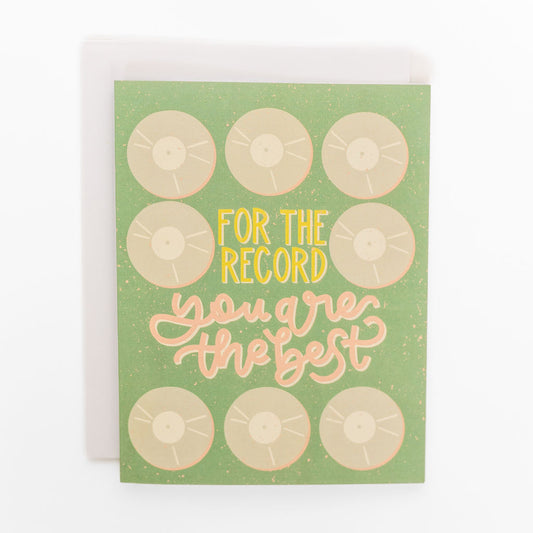 Vintage Record card you are the best greeting card hand designed in fraser valley