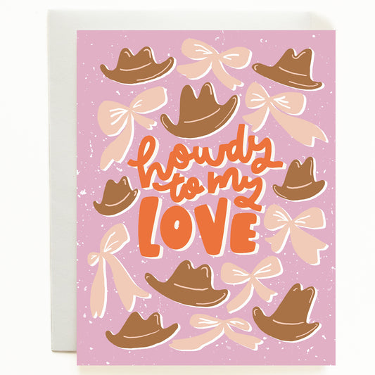 western bow greeting card  