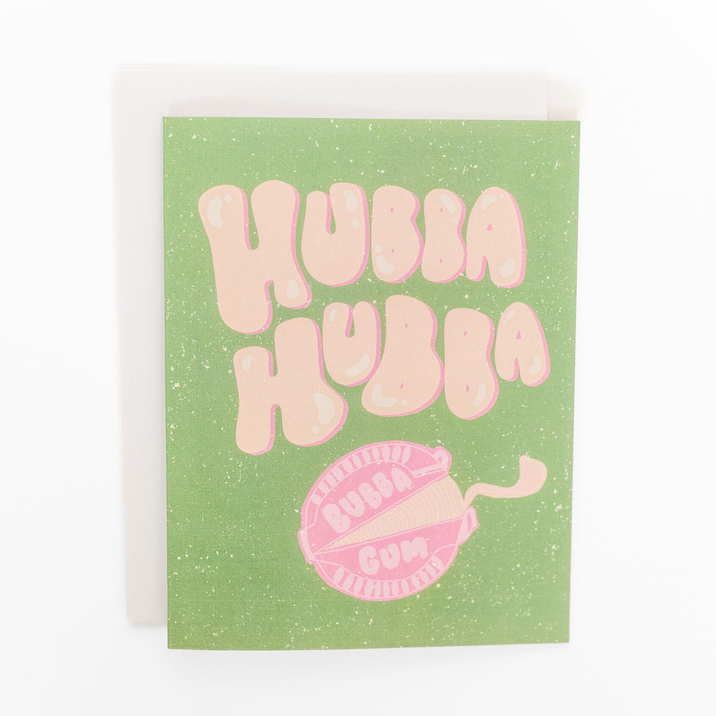 hubba bubbe gum card for partner/boyfriend/husband hand designed by fraser valley artist