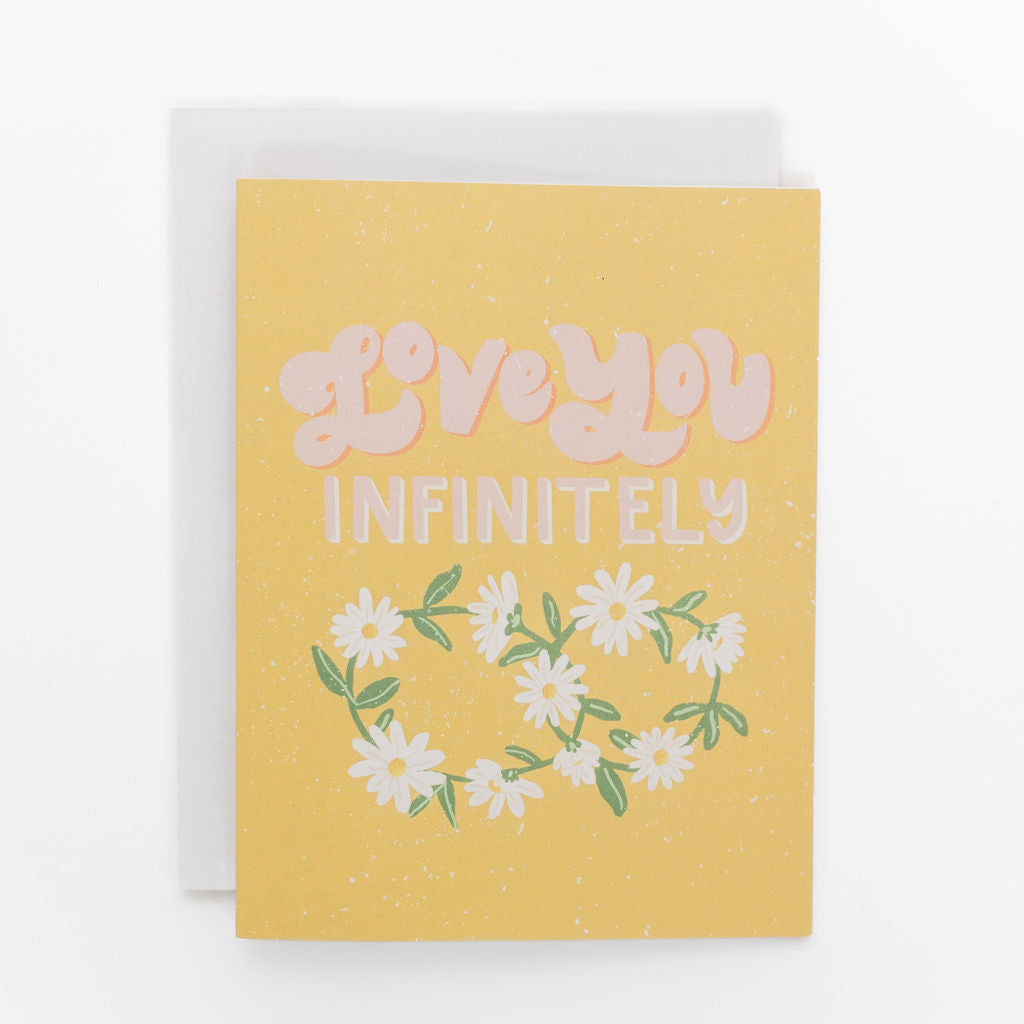 love you infinitley daisy chain greeting card hand designed by fraser valley artist