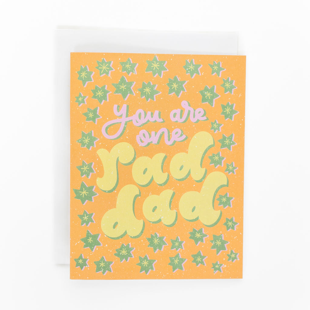 Fathers day card for the rad dad hand designed by fraser valley artist