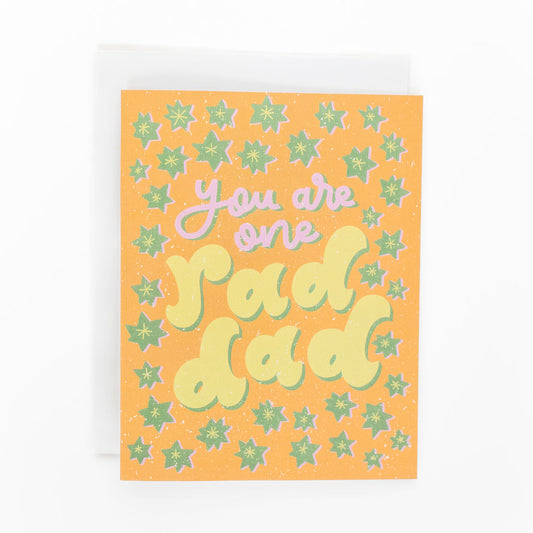 Fathers day card for the rad dad hand designed by fraser valley artist