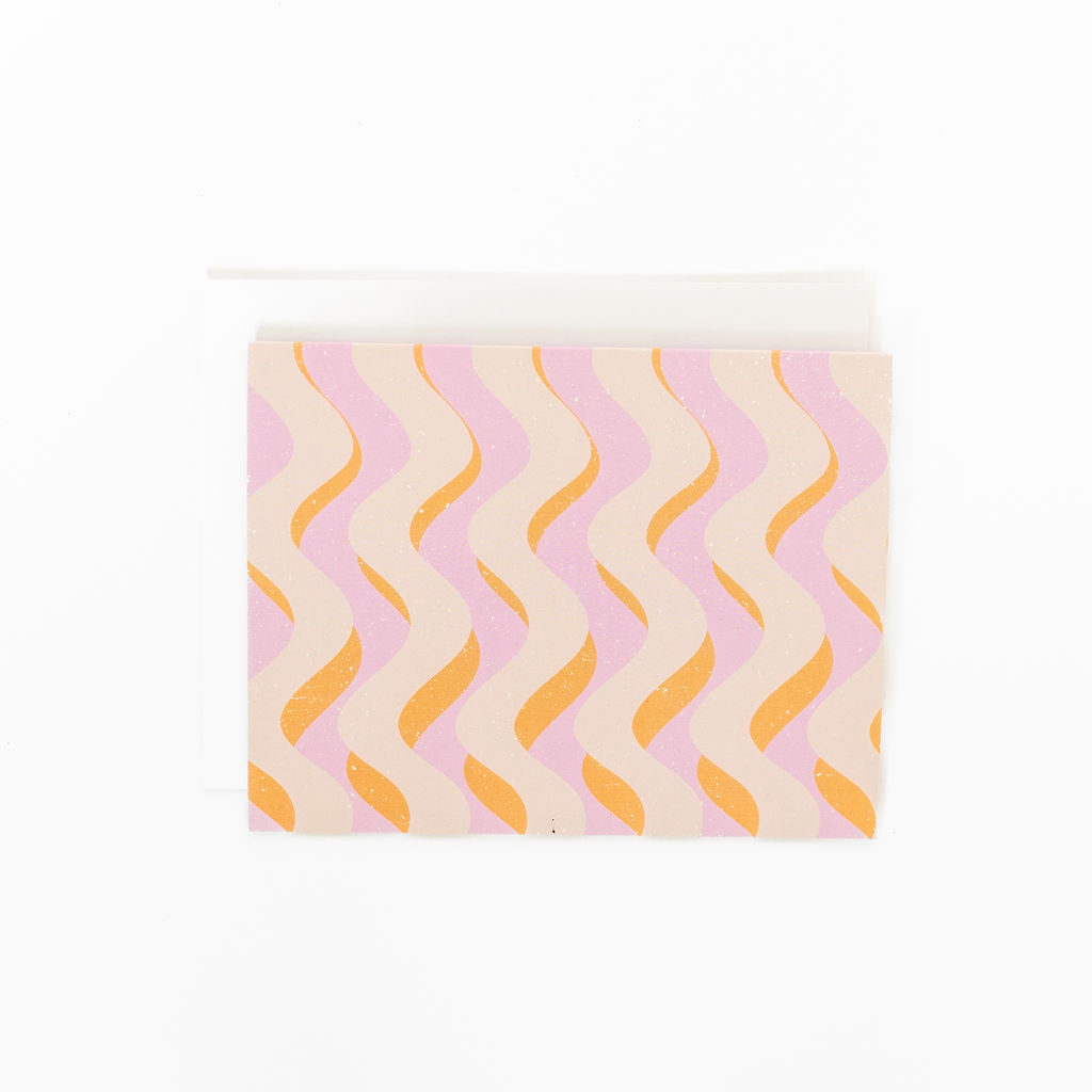 wavy pattern card hand designed by fraser valley artist