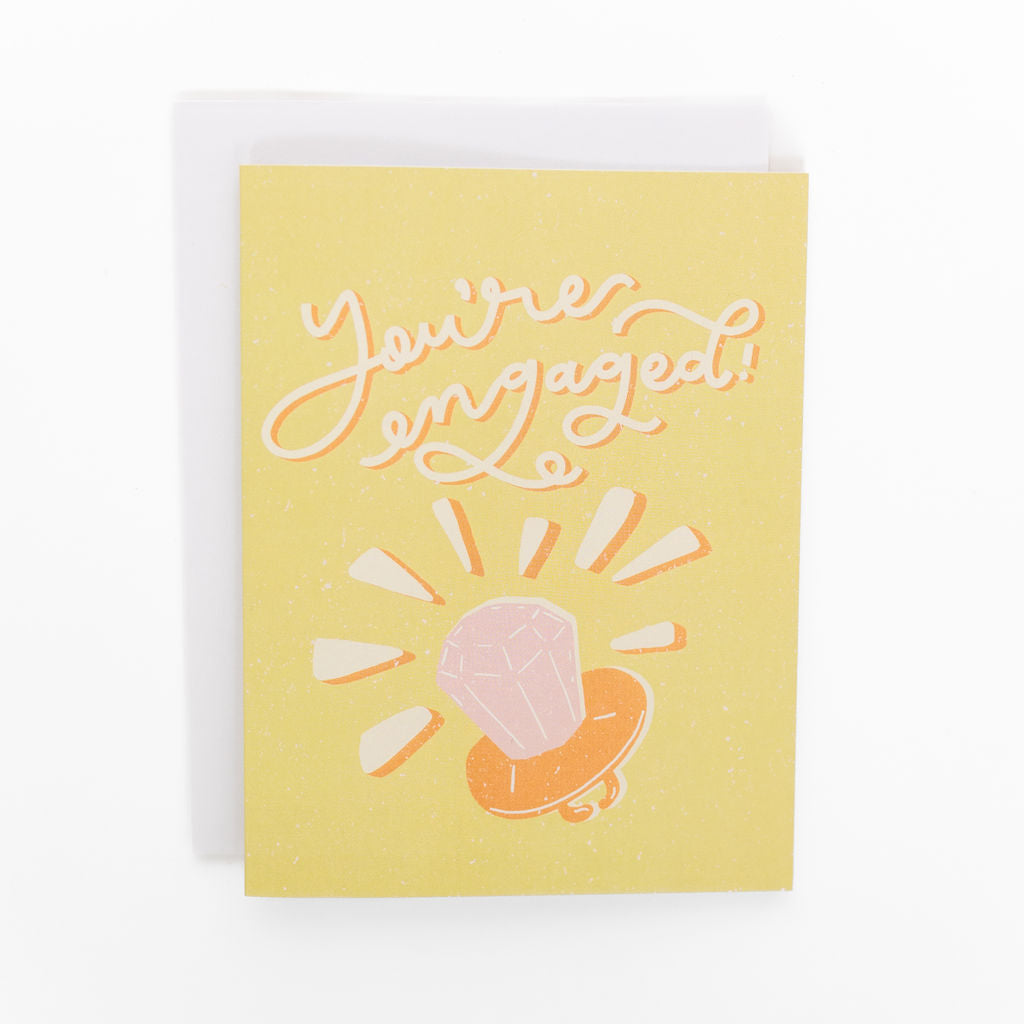 a ring pop illustration and engagement card hand designed by fraser valley artist